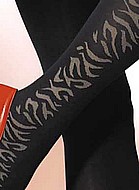 Tights with tiger stripes